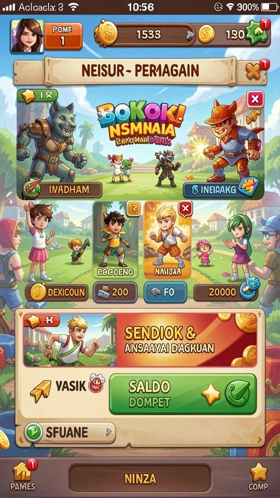 Karakter unik yang dapat Anda tingkatkan seiring permainan.