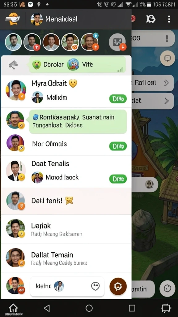 Tampilan antarmuka game yang interaktif dan menarik.