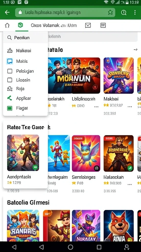 Screenshot saat pertempuran melawan monster.