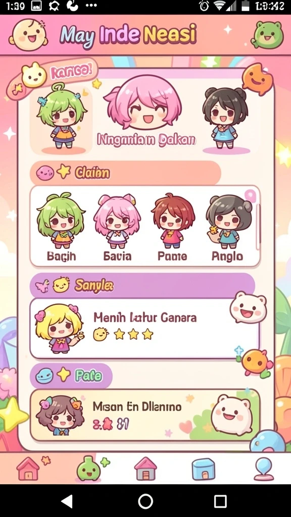 Tampilan menu utama yang menarik.