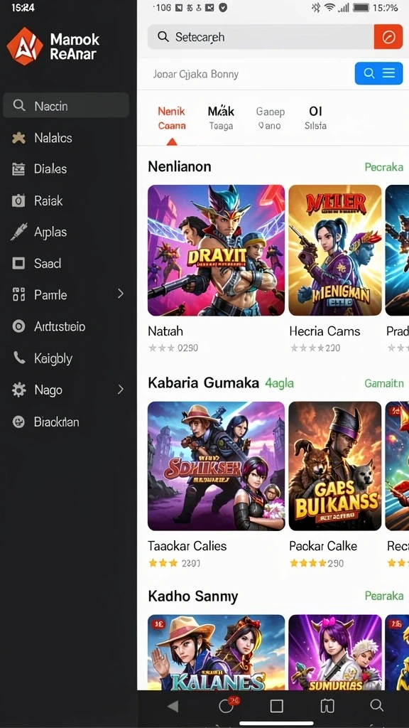 Tangkapan layar: Ilustrasi level yang penuh warna dan detail.
