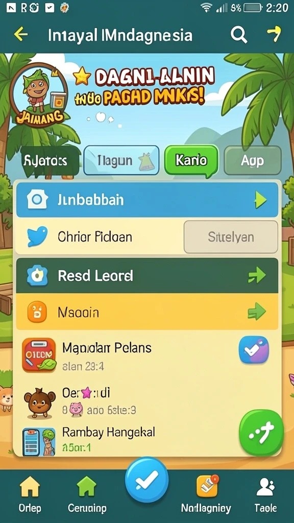 Tampilan awal aplikasi NABOB77 yang menarik.