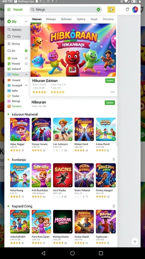 Screenshot menampilkan antarmuka permainan slot yang menarik.