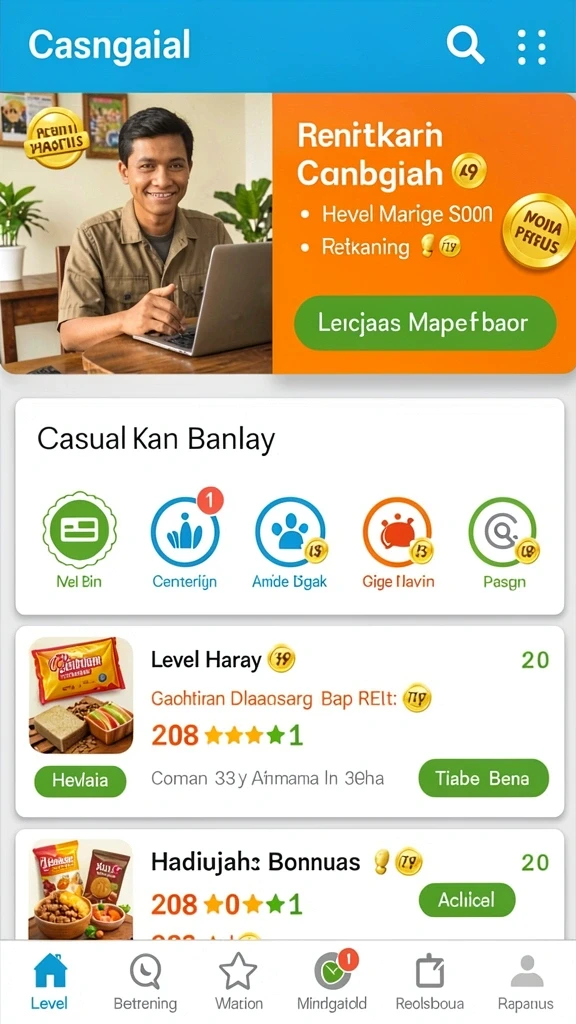 Berbagai level menantang yang harus kamu lalui.