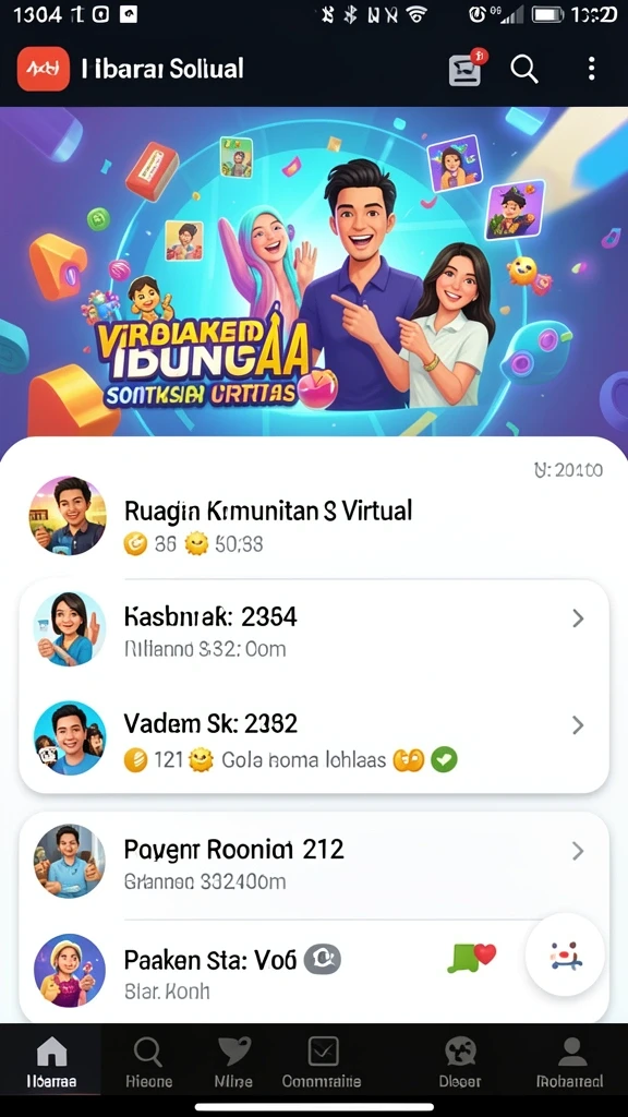 Fitur sosial untuk terhubung dengan pemain lain.